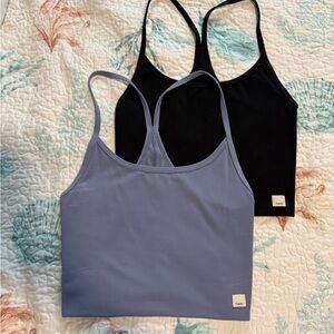 Vuori Black and Slate Blue Tank Tops
